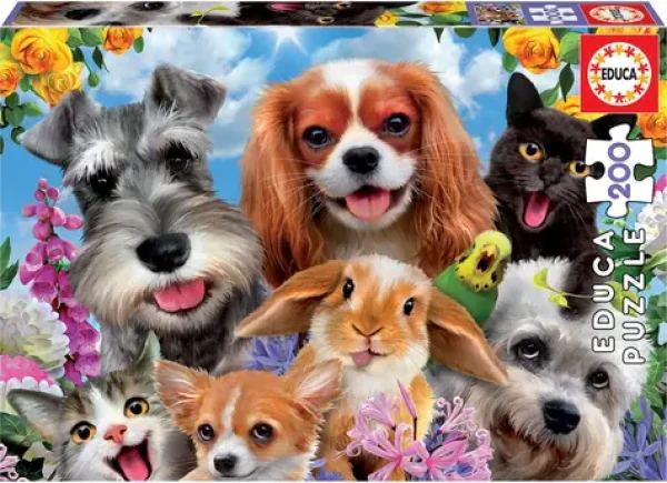 EDUCA Puzzle Selfie Přehlídka domácích mazlíčků