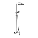 Mereo Termostatická baterie s talířovou kulatou sprchou, černá CB60104TSF