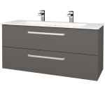 Dřevojas - Umyvadlová skříňka GIO SZZ2 120 - N06 Lava / Úchytka T01 / N06 Lava 406615A