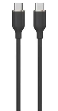 Devia Jelly Series černá / Nabíjecí kabel / USB-C - USB-C / 1,2 m / silikonový (6938595386657)