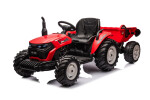 Mamido Elektrický traktor s přívěsem pro děti HC-306 24V červený