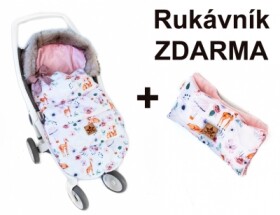 Dětský fusak maxi, PREMIUM Srnka 110x50cm,+ rukávník Zdarma Baby Nellys