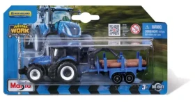 Maisto Mini pracovní stroje - Traktor s přívěsem - více druhů