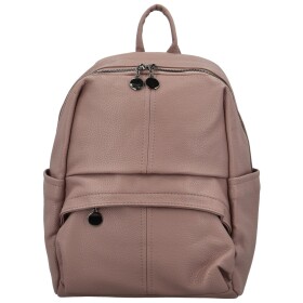 Trendy dámský koženkový kabelko-batoh Toska, starorůžový