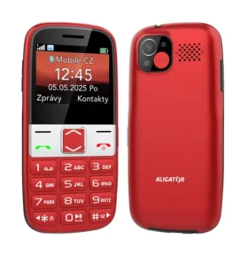 Aligator A775 Senior červený + stolní nabíječka (A775RD)
