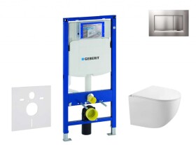 GEBERIT - Duofix Set předstěnové instalace, klozetu Gaia a sedátka softclose, tlačítko Sigma30, chrom mat/chrom SANI11CA1128
