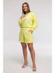 B293 Mikina s otevřenými zády - lemon EU XL