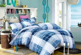 Oboustranné ložní povlečení modré barvy 2ks 70x80 cm (standard zdarma) Šířka: 200 cm | Délka: 220 cm