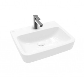 VILLEROY & BOCH - O.novo Umyvadlo 55x46 cm, bez přepadu, otvor pro baterii, CeramicPlus, alpská bílá 4A4156R1