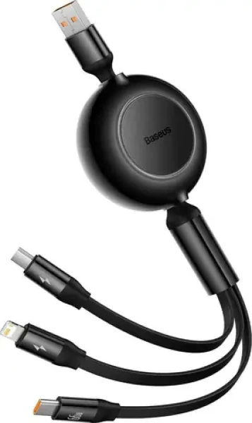 Baseus CAMJ010101 Kabel USB-A (M) - Micro-USB (M) USB-C (M) Lightning (M) 1.1 m černá / 66W (CAMJ010101)