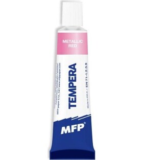 Temperové barvy 12ml METAL červená