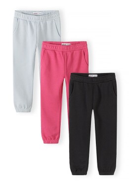 Tepláky dívčí s elastickým pasem a stahovací šňůrkou 3pack Minoti 30FLEECE153 - 122/128 | 7/8let