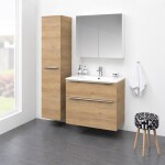 Mereo Mailo, koupelnová skříňka, 60cm, dub Riviera, elox AL madlo CN520SN