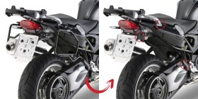 Plr5118 trubkový nosič Bmw F 800 GT (13-19), F 800 R (09-19)pro boční kufry, demontovatelný
