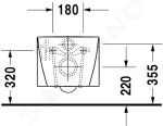 DURAVIT - Starck 2 Závěsné WC, WonderGliss, bílá 25330900001