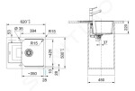 FRANKE - Urban Fragranitový dřez UBG 611-62, 620x500 mm, matná černá 114.0700.097