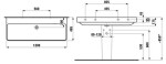 Laufen - Pro S Umyvadlo, 120x47 cm, bez otvoru pro baterii, bílá H8149650001091