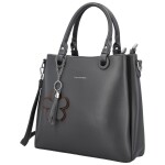 Luxusní dámská koženková kabelka do ruky Rishi, šedá
