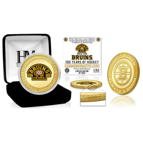 Highland Mint Sběratelská Pamětní Mince Boston Bruins NHL 100th Anniversary Bronze Coin