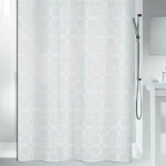 Spirella FILIGRAN sprchový závěs abstraktní motiv šedý / 180 x 200 cm / polyester (7610583163332)
