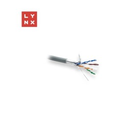 LYNX FTP kabel, Cat6, LSZH, celoměděný, vnitřní, šedý, cívka 305m EDF_10102841