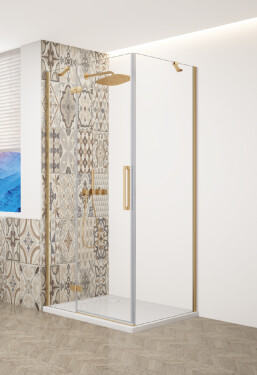 GELCO - TRINITY GOLD obdélníkový kout 1100x800 levý, čiré sklo, GT5680-11CL-G GT5680-11CL-G