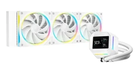 DEEPCOOL LM360 ARGB bílá / AIO vodní chladič CPU / 3x 120mm / 2.4" IPS displej / AMD + Intel (R-LM360-WHDMMC-1)