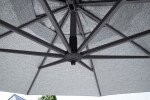 Slunečník KETTLER EASY TURN 300x300 cm - matný antracit/světle šedý - voděodolný