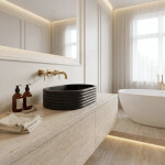 REA - Umyvadlo na desku Nicoletta Black REA-U7345