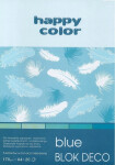 Happy Color Deco Blue barevné papíry blok A4 170 g 20 listů