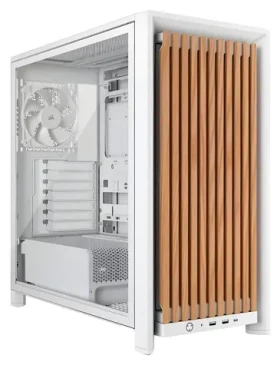Corsair FRAME 4000D RS Wood bílá / Midi-Tower / E-ATX / bez zdroje / průhledná bočnice (CC-9011341-WW)