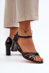 Dámské sandály na podpatku černé Pyrrette 40
