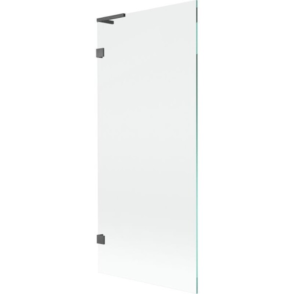 MEXEN/S - Lunar L vanová zástěna FIX 80 x 150, transparent, grafit kartáčovaná 897L-080-000-66-00