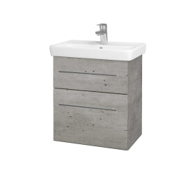 Dřevojas - Umyvadlová skříňka GO SZZ2 55 - D01 Beton / Úchytka T02 / D01 Beton 148324B
