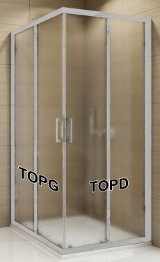 SanSwiss TOPD 0800 01 22 Pravý díl sprchového koutu 80 cm, matný elox/durlux