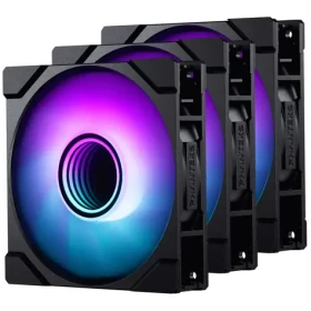 PHANTEKS M25 Gen2 PWM D-RGB 3ks černá / 120mm / Hydraulic Bearing / 35.13 dB @ 2000 RPM / 72.72 CFM / 4-Pin PWM + 3-Pin (PH-F120M25_G2_DBK01_3P)