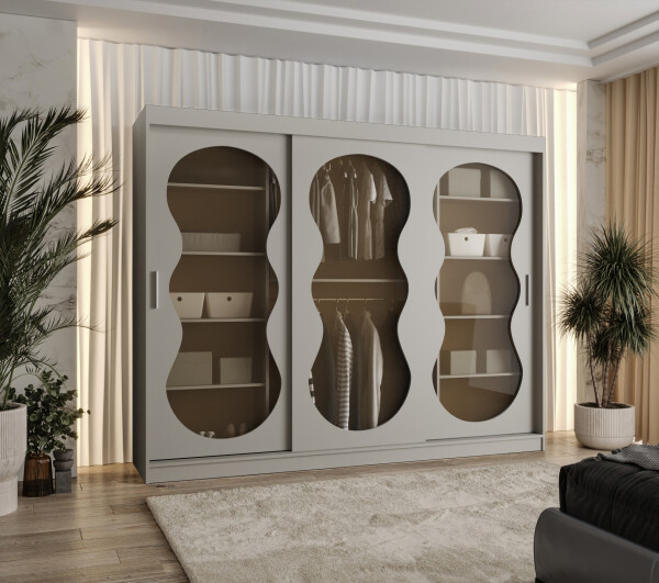 Šatní skříň Abi Bahrajn 3 Rozměry: 250 cm, Barva korpusu + barva dveří: Kašmír + Kašmír