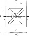 MEXEN/S - Hugo sprchová vanička SMC 100 x 100, černá, krytka nerez 42701010-X