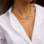 ELENYS Lucky Symbols – pozlacený náhrdelník 18K žluté zlato Délka: 42+5 cm / max. 47 cm