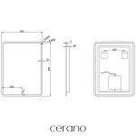 CERANO - Koupelnové LED zrcadlo Grande - 60x80 CER-DY-2073H