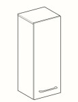 GEBERIT - Selnova Square Boční horní skříňka 85x33x30 cm, 1 dvířka, lesklá bílá 501.276.00.1