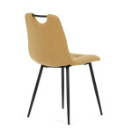 Jídelní židle, žlutá, látka, DCL-V2017 YEL2