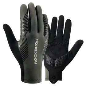 ROCKBROS Cyklistické rukavice zelená, XL / Celoprsté / Jaro-léto-podzim / Velikost XL