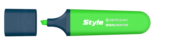 Zvýrazňovač Centropen STYLE FLUO 6252 - zelený