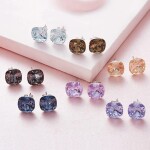 Stříbrné náušnice Swarovski Elements Victoria - stříbro 925/1000, více barev, Pacific Opal