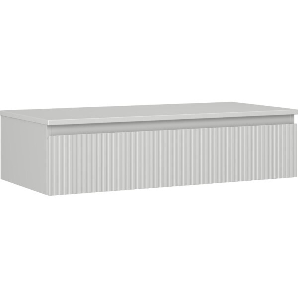 MEXEN/S - Rivel koupelnová skříňka pod umyvadlo 100 cm s deskou, 1 šuplík, reliéf , šedá mat 91A20-10023-1-BFC62