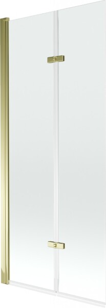 MEXEN - Castor vanová zástěna 2-křídlo 80x150 cm, transparent, zlato 892-080-002-50-00