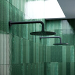 OMNIRES - SLIMLINE hlavová sprcha včetně ramena, o25 cm černá /BLH/ WGSET1BL