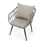 Zahradní sestava, polyratan, šedá, AZ-F1508 GREY