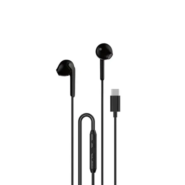 Dudao X3C drátová sluchátka do uší černá / s mikrofonem / USB-C / 1.2 m (197245)